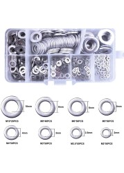 Stainless Steel Gasket Set 360/180pcs Washer M2 M2.5 M3 M4 M5 M6 M8 M10