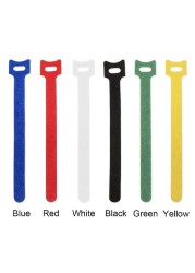 10pcs Self Adhesive Cable Fastener Tape Reusable Durable Tie Strap Webbing Portable Line Wrap Band Wire Organizer Holder