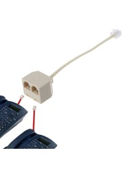 Phone Splitter RJ11 6P4C 1 Male to 2 Female RJ11 to RJ11 Splitter Phone Charger