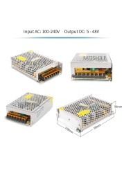 DC 5V 12V 24V 36V 48V 60V Switching Power Supply 2A 3A 4A 5A 8A 10A 15A 20A 25A 30A 40A 50A 60A 100A Power Adapter Converter