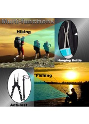 10pcs Spring Hook Stainless Steel Ring Steel Clips Keychain Heavy Duty Quick Link for Camping Hiking Travel In Stock