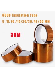 1pc 30m Insulation Tape Anti-static Tape Heat Resistant High Temperature Insulated Circuit Board Protection For Welding Motor