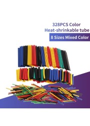 800pcs 127pcs Polyolefin Shrinkable Assorted Heat Shrink Wire Tube Insulated Cable Sleeving Tubing Set 2:1 Waterproof Pipe Sleeve