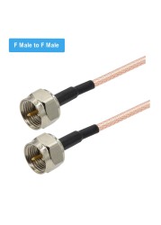 RG179 Cable 75 Ohm F Male Plug to F Male Plug Connector RF Coaxial Cable Extension Pigtail for TV Set-Top Box DIY Jumper