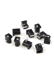 10pcs PCB Base 5.5 x 2.1mm Female DC Power Jack Plug Black Socket Connector Drop Shipping