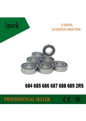 10pcs 684 685 686 687 688 689 2RS ABEC-1 688 rs 688rs Rubber Seal Cove Thin Wall Deep Groove Bearing Balls 688RS