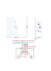 1 قطعة مفتاح اللمس الجدار 1/2/3 عصابة ، الاتحاد الأوروبي نوع WiFi الذكية الزجاج لوحة التبديل تويا App التحكم عن بعد ، والعمل مع أليكسا جوجل المنزل