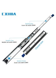 CXHIIA Heavy Duty Drawer Runners Fully Extendable Skates for Drawer Rails 120kg Bearing Capacity, 1 Pair