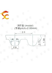 10pcs GT2/2M Timing Belt Circumference 180 Width 6/8/9/10mm Teeth 90 Ring 2GT/2M-180-10MM Synchronous Belt