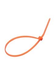 Self-Locking Plastic Nylon Wire Cable Zip Ties 100pcs Orange Cable Ties Connecting Ring Cable Various Specifications