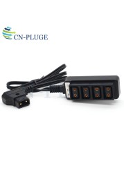 D-Tap Splitter Male to 4 Ports P-Tap, Camera Power Supply, 4-Way Splitter