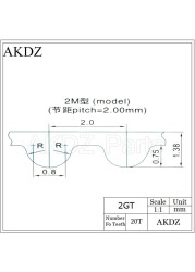 GT2 - PU belt with GT2 2GT steel core, 6mm 10mm width for 3D printer parts, open reinforcement