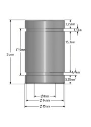 3D Printer IKO LM8UU LM81524UU Long Bar Shaft 8X15X24MM Linear Bearing for Reprap Anet A8 Prusa I3 3D Printer