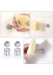 2 Sets of Creative Magnetic Soap Holders Bathroom Wall Hanging Free Soap Holders Soap Suction Rack Punch for Kitchen Bathroom