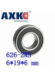 Axk 50 قطعة شحن مجاني مزدوجة المطاط ختم غطاء الكرة أخدود عميق تحمل 626-2rs 6*19*6 Mm