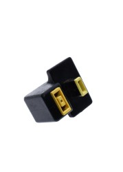 1pc 180 Degree Angled Rectangle Port Male to Female Extension Charger Adapter For Lenovo ThinkPad