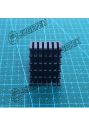 10pcs/lot 23mm Length 23mm Width 10mm Height High Quality Super Heat Conduction Aluminum Black Heatsink With 3M Tape