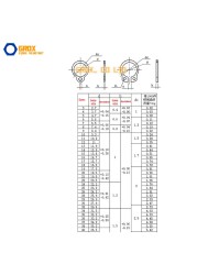 Stainless Steel 250, 6mm External C Ring Retaining Ring 304pcs