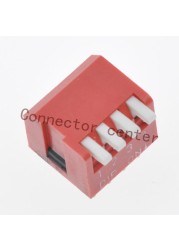 High Quality DIP Switch Piano Type Side Actuation 2.54mm Pitch Gold Plated 4 Position 8Pin Red DHL-04