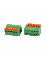 10pcs KF141V 150V 2A 2.54mm Pitch 8P Spring Terminal Block for PCB Mounting