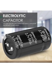 2.7V 500F Farad Capacitor 35x60mm Ultra Wide Application Range Metal Electrolytic Capacitor for Automotive Circuit