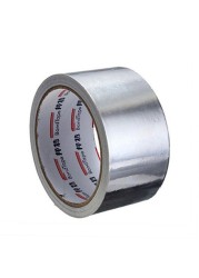 1 Roll 5cm*17m Thermal Duct Resistant Repairs High Temperature Resistant Foil Adhesive Aluminum Foil Adhesive Sealing Tape