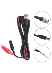 Multifunctional Combination Test Wire Cable BNC Male Plug to Dual Alligator Clip Oscilloscope Test Probe Lead Cable 1m for DSO138