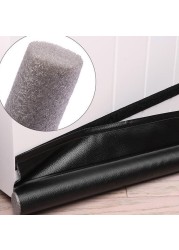 Heavy Duty Single Sided PU Leather Door Sweep for Door Bottom Seal Dust Noise Insulation Weather Stripping Draft Guard