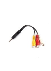 3.5mm to RCA Camcorder Handycam AV Audio Video Output Cable 3.5mm 1/8" TRRS to 3 RCA Male Plug Aux Cable Cord for TV Tablets