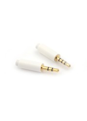 2pcs/lot 2.5mm Stereo Headphone Plug With Tail 3/4 Pole 2.5mm Audio Plug Jack Adapter Connector For White Phone