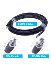 SMA Cable LMR400 SMA Female to RP SMA Male 50 Ohm Low Loss RF Pigtail Adapter WiFi Antenna Extension Cable Signal Booster Jumper