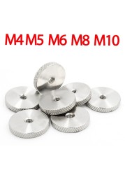 M4 M5 M6 M8 M10 M12 knurled thumb nuts 304 stainless steel flat head hand screwed knurled round nut hardware fasteners