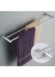 Towel Rail Rack Simple Style Towel Rack Holder Wall Mounted Space Aluminum