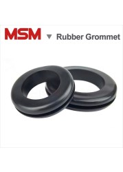 50/10pcs European style double sides blanking hole rubber ring rubber seal assortment for cable wire protection