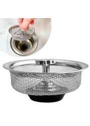 Anti-Clogging Sink Strainer Stainless Steel Sink Filter Hair Catchers Drain Net Sewer Outfall Bathroom Kitchen Accessories