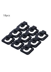 18pcs Electrical Wire Wall Desk Cable Clip Accessories Holder Home Organizer Table Portable Self-adhesion Small Immobilization