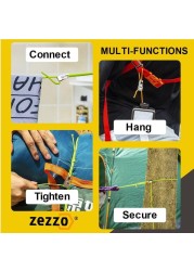 4pcs/pack Zezzo® Automatic Locking Hook with 6M Rope Knot-Free Hook for Hook Hanging Fixtures Dropshipping