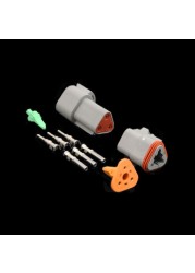 1 set German DT06 DT04 Car Connectors Waterproof Male and Female Butt Plug 2 3 4 6 8 12 Pins 22-16AWG