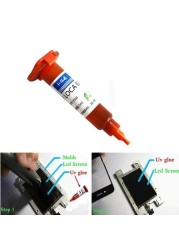 5/10 مللي UV الغراء بصري شفاف الغراء الهاتف المحمول أداة إصلاح الهاتف المحمول شاشة تعمل باللمس إصلاح الغراء الهاتف المحمول أداة إصلاح