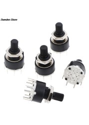 1pc SR16MM Rotary Switch 2 Pole 3 4 Position 1 Pole 5 6 8 Position Hub Band Switch