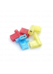 110pcs Fully Insulated Electrical Nylon Flag Wire Crimp Terminal 6.3mm Female Spade Fast Cable Crimp Terminal