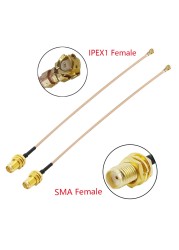 10pcs SMA Female to U.FL IPX Sockets Jack Connectors Adapter RG178/1.13mm Cable SMA Female Pigtail Jumper for WiFi Router GPS AP