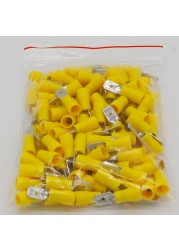 MDD5-250 MDD5.5-250 Male Insulated Spade 100pcs/pack Quick Connector Terminals Crimp Terminal AWG MDD