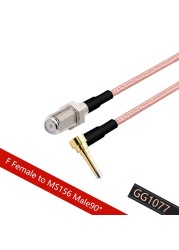 New RG316 Coaxila Cable Wholesale 15cm 6" for 3G Modem F Female Jack Switch MS156 Male Right Angle Pigtail Cable 10pcs