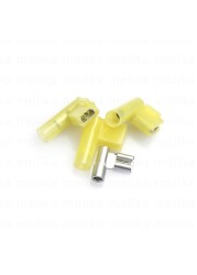 30/50/100PCS Nylon Flag Female Terminal Insulated 6.3mm Female Flag Spade Wire Connector Quick Crimp  Wire Connector Terminal