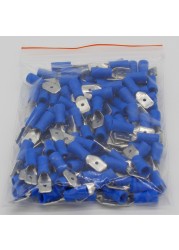 MDD2-250 MDD2.5-250 Male Insulated Spade Quick Connector Terminals Crimp Terminal AWG 100pcs/pack MDD