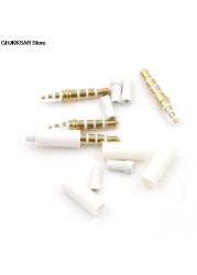 4Pieces 3.Stereo Headset Plug With Tail 4 Pole 3.5 Mm Audio Plug Jack Adaptor Connector 5mm Wholesale