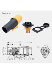 10pcs Waterproof Lock PowerCon Chassis Connectors NAC3MPX or NAC3MX-W NAC3FPX + Powercon True Connector NAC3FX-W