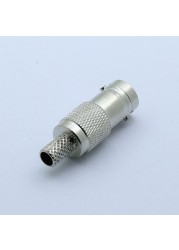 10pcs/lot BNC Female Crimp Connector New BNC Female Crimp Straight For RG58 RG59 RG6 RF Coax Adapter Connector