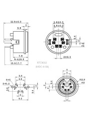 20pcs Mini Female 6 Pins PS2 Jack S Terminal Connector Socket 180 Degree Panel Mount Soldering Adapter 100pcs